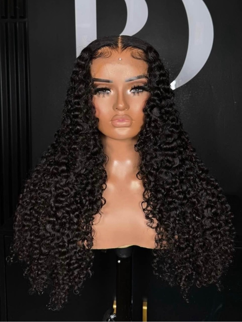 Burmese Curly 28” Lace Front Wig - Black